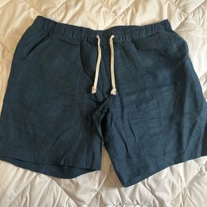 Alex Crane Linen Bo Shorts Dusk